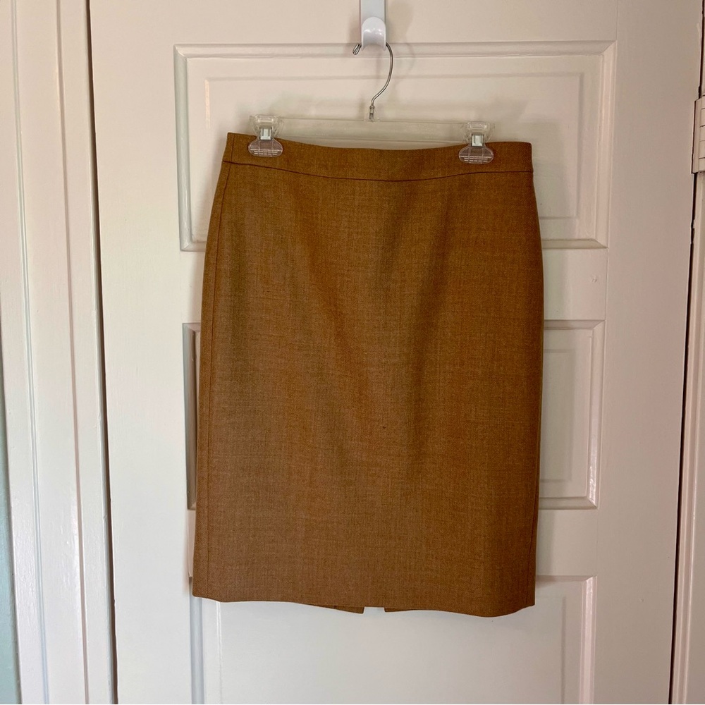 J. Crew Size 6 No. 2 Pencil Skirt Tan